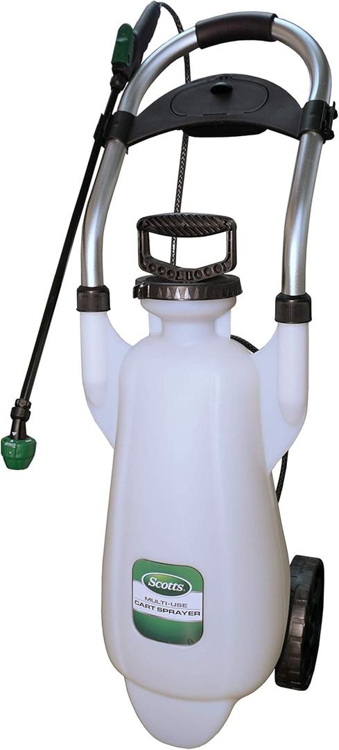 Scotts 190618W Wheeled Sprayer Pump, 3 Gallon, 3-Gallon, Manual Cart