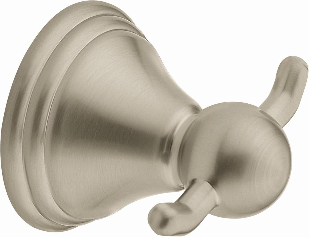 Moen DN8403BN Preston Double Robe Hook, Brushed Nickel (Standard)