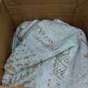 Area Rug Living Room Carpet: 8x10 Large Moroccan Soft Fluffy Geometric Washable Bedroom Rugs Dining Room Home Office Nursery Low Pile Decor Under Kitchen Table Light Brown/Ivory