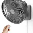 10 Inch Quiet Wall Mount Oscillating Fan with Remote & Timer, 4-Speed Portable Air Circulator for RV Indoor Use, Adjustable Tilt with 5.9ft Adapter, 90 Cooling for Home Office Bedroom Bathroom