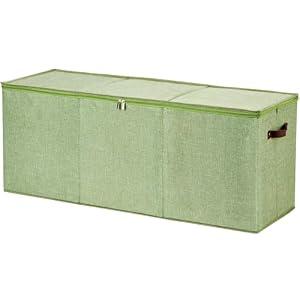 VinneGenzz Extra Large Storage Box with Zippered Lid 130L Jumbo Basket Bin