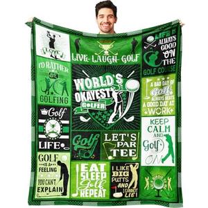 Golf Gifts for Men Blanket Ultra Soft Flannel Golfer Throw Blanket for Golf Lover Golfing Gifts Stuff 50"x40"