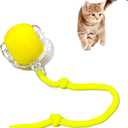 Interactive Cat Toy Rolling Ball with Tail, Motion Activated Indoor Cats | USB Rechargeable, Bird Chirp & 3 Speed Modes, Durable Silicone, Automatic Self-Moving, Relieve Boredom & Stimulate Curiosity