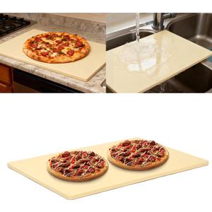 Pizza Stone for Grill, 23.6''x15.7'' Extra Large Pizza Stone for Oven BBQ, Heavy Duty Rectangle Baking Stone for Bread, 23.6inx15.8inx0.6in