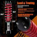 2 Inch Leveling Struts for 2012-2018 Ram 1500 4WD & 2019-2024 Ram 1500 Classic 4WD, Pre-Loaded Coil Spring, Eliminate Factory Rake, Bolt-On Installation, Smooth Factory-Like Ride
