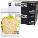 24/7 Bags- Sandwich Storage Bags, 200 Count, Resealable Zipper Bags, Microwave-Safe, BPA-Free, 4 Boxes