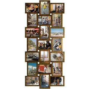 Jerry & Maggie 4X6 Collage Picture Frames for Wall Decor, 21 Opening Collage Wall Hanging for 6x4 Photo, Multi Picture Frame Set with One-piece Design Gold