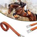 Jeereal English Stirrup Leathers for Equestrian Riding (56" / 142cm, Brown)