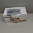 Cambom Rotary Cheese Grater Hand Crank Cheese Shredder for Fresh Cheese, Vegetable, Nuts,Non-slip Suction Base, Free Cleaning Brush Three Blades, White