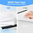 12pcs Legal Pads 8.5 x 11, Notepads 8.5 x 11 College Ruled Notebook, Writing Pads of Paper,White Note Pads, Memo Pad Papers Perforate Legal Notepads Narrow Ruled Line,30 Sheets/Pack
