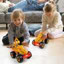 Veslier Dinosaur Monster Truck Toys for Boys Age 3 4 5 6 7 Year Old -Lights & Sounds Large Transportation Truck Toy for Kids Boy