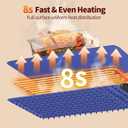 Warming Mat for Food, Silicone Electric Warming Tray with 4 Adjustable Temps & Timer, Food Warming Mat for Countertop, Foldable Portable Food Warmer Mat for Buffets, Parties, Kitchen, Family