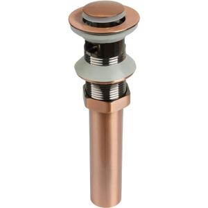 Akicon Copper Push Button Bathroom Sink Drain Stop & Pop up Lavatory Stopper with Overflow Bathroom Basin