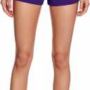 Hybrid & Company Womens Super Comfy 3 inch Inseam Butt Lifting Stretch Twill/Denim Shorts (1, Purple)