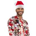 Giggling Getup Knitted Santa Hats with Pom Poms, Christmas Hat as Gift, Santa Hat for Xmas Party Dress Up (Red-adult)