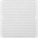 Silicone Dish Drying Mat for Multiple Usage, Easy clean, Eco-friendly, Heat-resistant Dish Drainer Mat for Kitchen Counter,Sink,Refrigerator or Drawer liner (12" x 12", White)