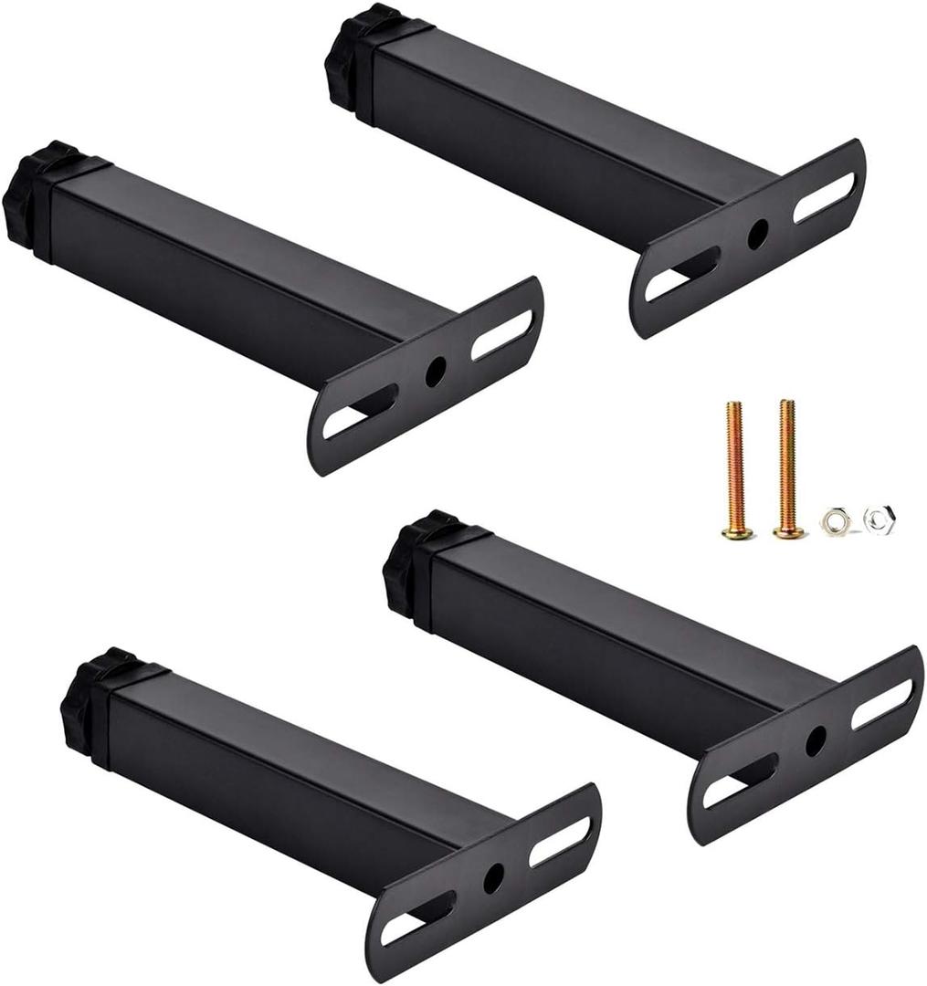 4Xniture Legs, Sofa Legs,Niture Legs, Sofa Replacement Legs, T-Shaped Support Legs, Suitable for Beds, Coffee Tables, Stools, Waterproof Cabinet Legs/Black/25Cm/10In