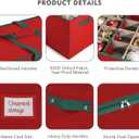 WDZREE Large Christmas Ornament Storage Box,4 Tier Holds Up to 128 Holiday Ornaments 3-Inch, Xmas Decorations Accessories Bag with Dual Zipper Closure,Made of Durable 600D Oxford Fabric (Red)