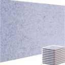 9 Pack Large Cork Board Bulletin Board for Wall 95x47in Self Adhesive Bulletin Board Felt Board for Office School Home Decorative Wall Decor(Size:each 80x40cm/31.5x15.7 in,Color:white gray)