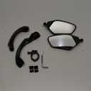 Adjustable Handlebar Bike Mirror, Shatterproof HD Glass Lens, Universal Fit Rearview Bicycle Mirrors, 360 Rotatable, Compatible with Mountain Bikes, E-bikes, Road Bikes(1 Pair)