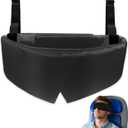 Travel Pillows for Airplanes, Airplane Head Strap with Silk Eye Mask for Sleeping, Long Flights & Car Road Trips 360Headrest Neck Support, Stops Bobbing, Small & CompactBlack