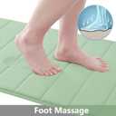 Buganda Memory Foam Bath Mat, 30" x 20", Ultra Soft and Non-Slip Bathroom Rugs, Water Absorbent and Machine Washable Bath Rug for Bathroom, Shower, and Tub, Sage Green