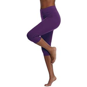 Kotii Women's Lightweight Soft Capri Leggings Crop Leggings 3/4 Stretch Yoga Pants S/M