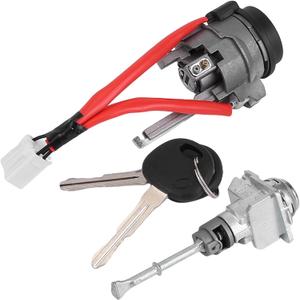 81970-F0000 Key Ignition Start Barrel Car Door Lock Cylinder Compatible with Kia Forte 2010-2017, Hyundai Elantra 2015-2020 Barrel Key Ignition Switch 2.0L 1.8L Full Lock Cylinder Set 81905-F2230