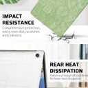 Seorsok Compatible with MacBook Air 13 Inch Case 2022 2021 2020-2018 Release A1932 A2179 M1 A2337,Elegant Leaves Flowers Leather Plastic Hard Shell Case with Keyboard Cover,Green Blooming Floral