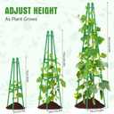 4 Pack 64" Tall Adjustable Obelisk Garden Trellis for Climbing Plants, Rust-Proof Pe Coated Metal Plant Trellis Support for Raised Beds, Potted Vines, Cucumbers, Tomatoes, Indoor Outdoor Use (4 Pack)