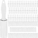 Hushee 50 Pack Mini Lint Rollers 3000 Sheets Travel Size Lint Roller Small Portable Remover for Couch Furniture Clothes Cat Hair Removal 5.9 x 1.1 Inches (White)