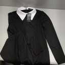 Girls Black Halloween Halloween Peter Pan Collar Dress Clothes Kids Cotton Long Sleeve Twirly Dress Size 5-12 Years