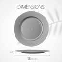 ELEGANT DISPOSABLES 13'' Party Chargers Large Plates & Platters Great for Elegant Party's Weddings Tableware Great for Serving dish Silver Pack of 12