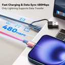 6 in 1 Multi Charging Cable, 2Pack 10Ft USBC Multi Chargers for All Devices Braided USB A/C to Lightning/Type C/Micro USB Ports Universal Charger Cord for iPhone Series/Samsung/Tablets/PS and More