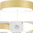 5CCT Modern Gold Close to Ceiling Light Fixtures,15.8 Inch Large Ceiling Lighting,Dimmable LED Ceiling Lamp for Bedroom, Living Room, Laundry Room
