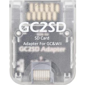 AreMe GC2SD Micro SD Card Adapter TF Card Reader for Gamecube Wii Console (Transparent)