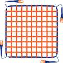 6.56' x 6.56' Polyester Cargo Lifting Net, Flat Sling Hoisting Straps for Loading and Unloading, Heavy Duty Hanging Mesh, 4400 lbs Capacity