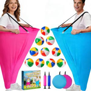 17 PCS Granny Pants Yard Game Easter Games Set, 2 Oversized Granny Pants Outdoor Games 10 Bouncy Balls, 2 Air Pumps, Outdoor Tossing Games for Adults Teens Party Backyard Lawn Family Reunion Gathering