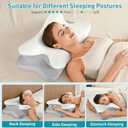 Besyodo Cervical Pillow for Neck Pain Relief, Ergonomic Neck Pillow for Sleeping Contour Memory Foam Pillows, Orthopedic Bed Pillow for Side Back Stomach Sleepers