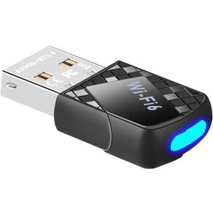 AX900Mbps USB WiFi 6 Adapter for PC, 2-in-1 Bluetooth 5.4 WiFi Adapter.2.4G/5G Dual-Band Wireless Network Transceiver Adapter for Laptop, Desktop, WPA3,Supports Windows 11/10/7