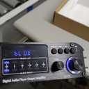 4 Channel Bluetooth 5.0 Stereo Amplifier, 50Wx4 HiFi Power Amp, 1200W Max, USB/SD/FM, Class D Home Audio Receiver for Home Theater & Karaoke, Includes Remote & Power Adapter