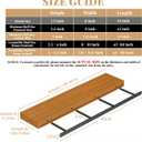 1 Pack Large Shelf Brackets Long Floating Shelf Bracket Invisible Floating Shelf Hardware Heavy Duty Floating Mantel Brackets(43"X6"X1.5" with Tools)