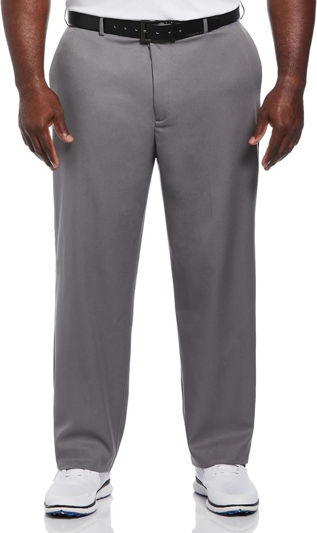 PGA TOUR Mens Flat Front Golf Pant with Expandable Waistband (Waist Size 30-44 Big & Tall) (34W x 32L, Quiet Shade)