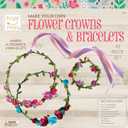 Hapinest Make Your Own Flower Crown Kit & Bracelet Craft Kit for Girls Ages 6 Years and Up