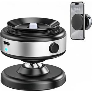 Electric Vacuum Suction Cup Phone Mount, Stable Anti-Shake Magnetic Car Phone Holder for Magsafe, 360 Adjustable Portable Hands-Free Car Accessories for iPhone 16/15/14 Pro Max (Silver)