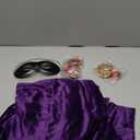 HRTELISI Raven Costume, Purple Hooded Cloak, Red Gem Belt, Waist Belt, Black Eye Mask, Womens Halloween Cosplay Set Fits All Body Types(80 to 260 Pounds) Size 130