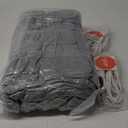 Homemate Electric Heated Blanket Queen - 84"x90" Heating Blanket Queen Size Dual Control 1/2/4/6/8 Hours Auto-Off 10 Heat Level Over-Heat Protection Flannel Sherpa ETL Certification (Light Grey)