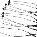 DZS Elec 2000pcs 3" Plastic Fastener Hang Tag Snap Lock Round Head Hand Threading Pin Button for Retail Clothing Black