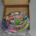 Super Bros Themed Party Decorations, Birthday Party Supplies Decorations Set-Plates Napkins Tablecloth Banners Fork etc for 10 Guests Kids Birthday (Set C)