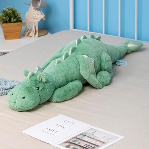 Ololele Weighted Dragon Stuffed Animal 35.4" 5Lbs, Medium Green Weighted Plush Dragon Toy for Kids and Adults(2025 Weighted Version)